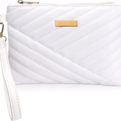 White Wristlets Wallets for Women, Womens Wristlet Wallets, Small Crossbody Phone Bags for Daily Shopping