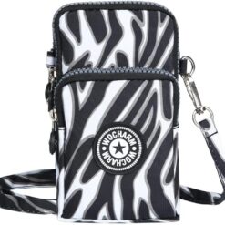 Lightweight Nylon Crossbody Bag Cellphone Wallet for Women Girls Mini Shoulder Purse, Small Bag for Dog Walking with Long Strap