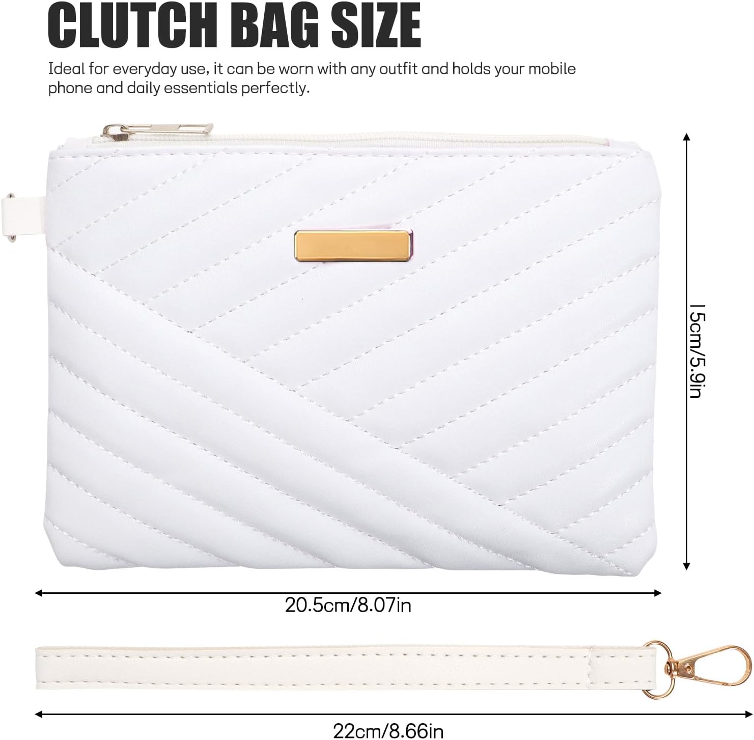 White Wristlets Wallets for Women, Womens Wristlet Wallets, Small Crossbody Phone Bags for Daily Shopping