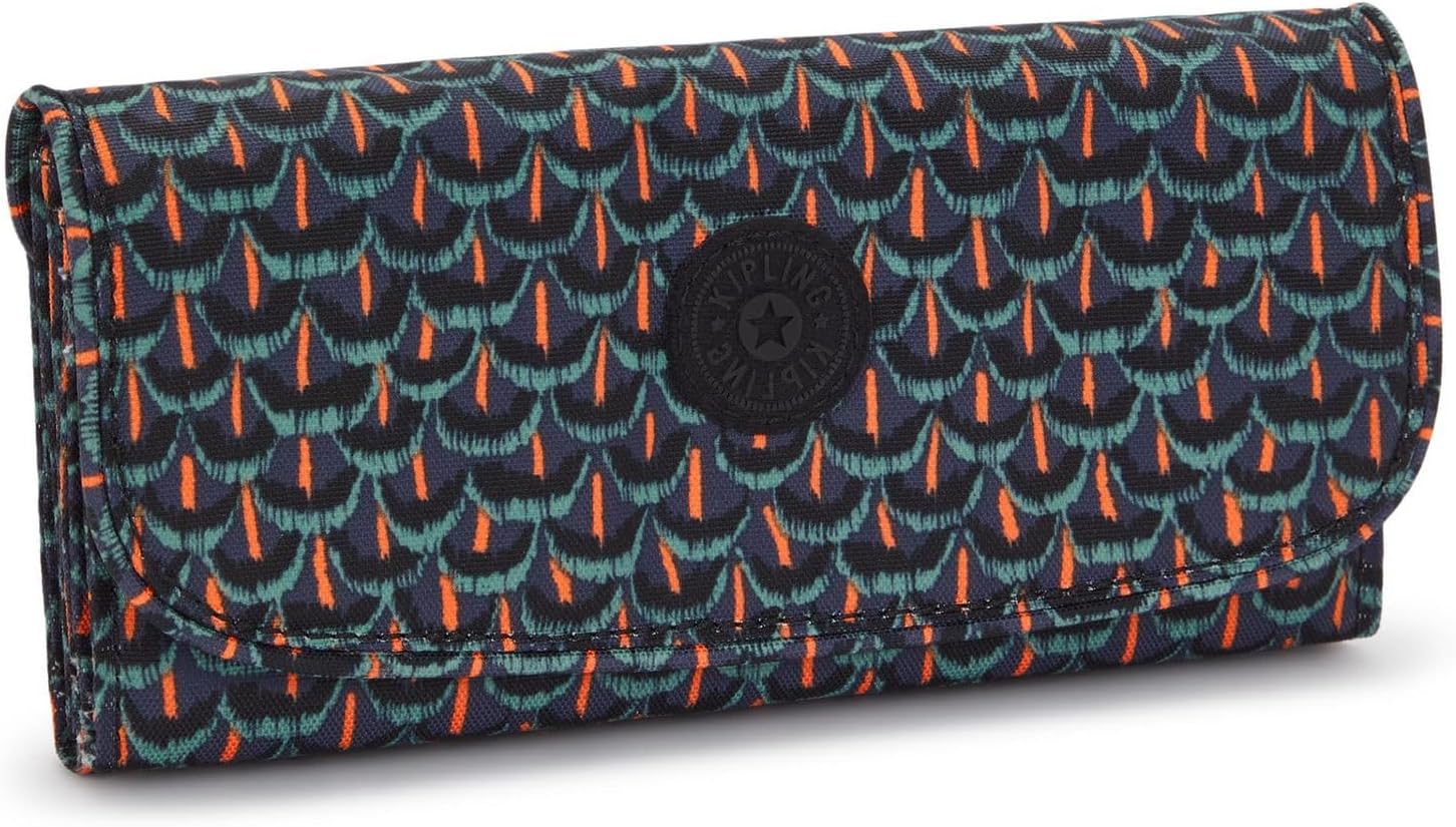Kipling Money Land Large Wallet, Geo Feather (Black)