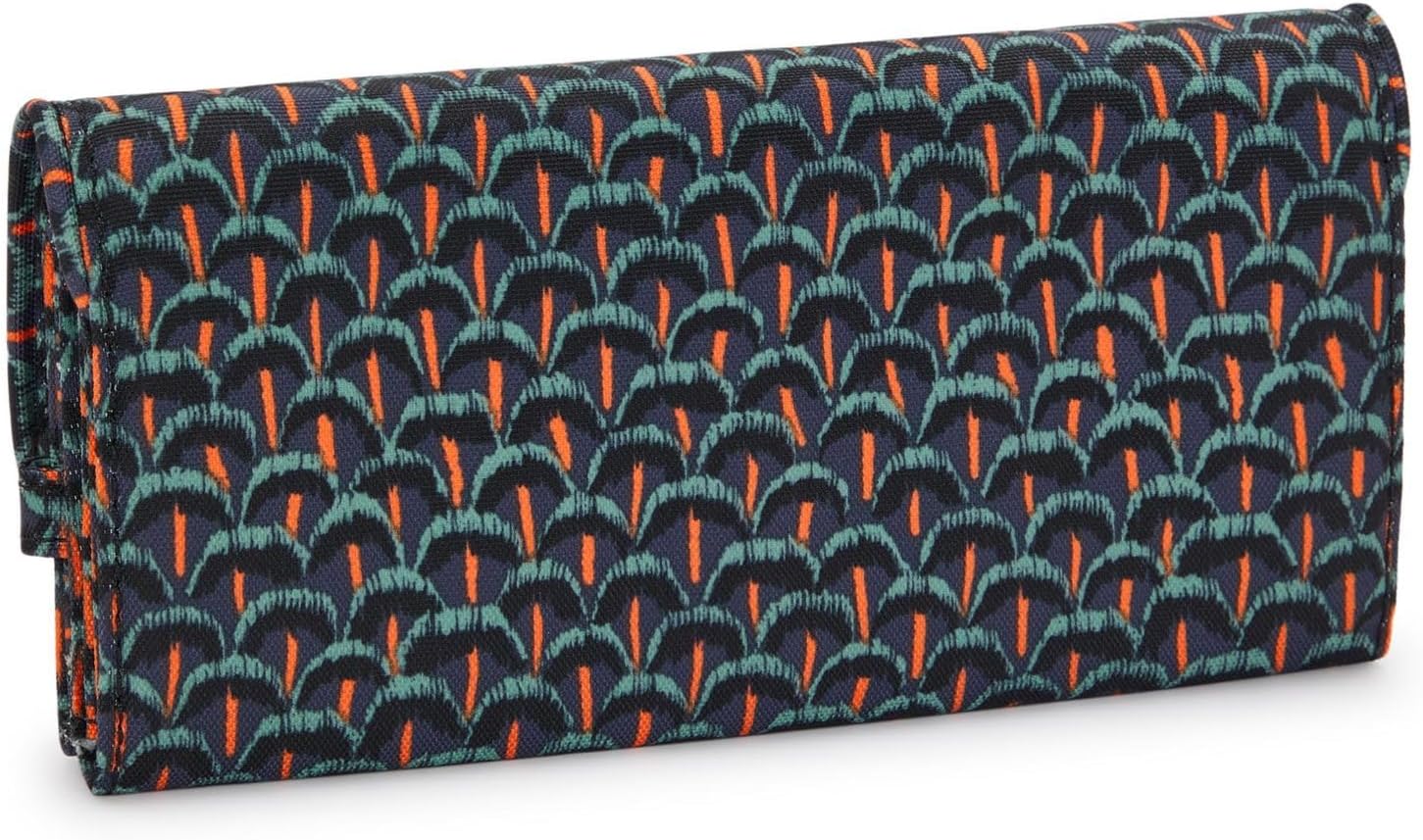 Kipling Money Land Large Wallet, Geo Feather (Black)