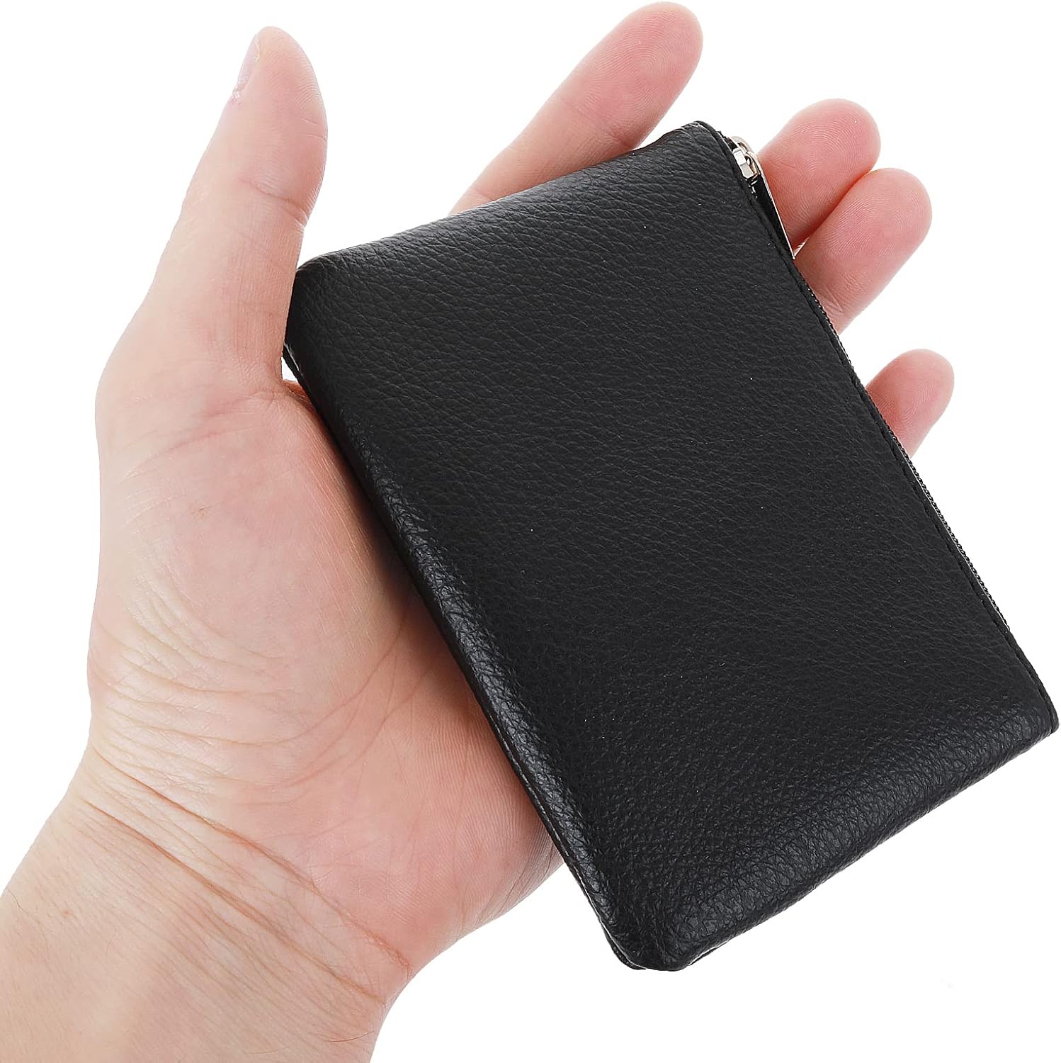 TIESOME Coin Purse, PU Lychee Pattern Zipper Coin Purse Portable Coin Purse Mini Change Wallet for Women Coin Pocket Mini Money for Women Credit Card ID Key Headset Lipstick